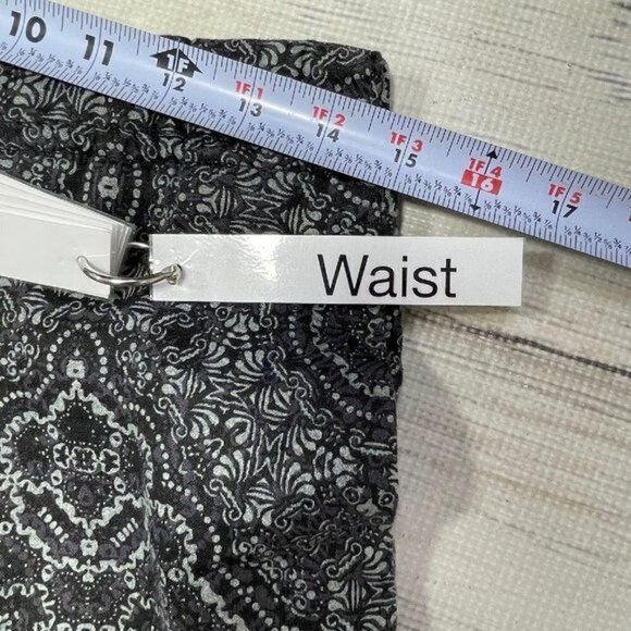 REVOLVE Overlover Pants Yucca Linen Printed Purple Green High Rise Drawstring 30 - Picture 5 of 14